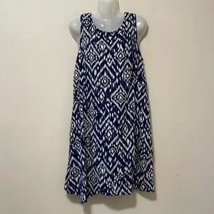 Blue and White Dress